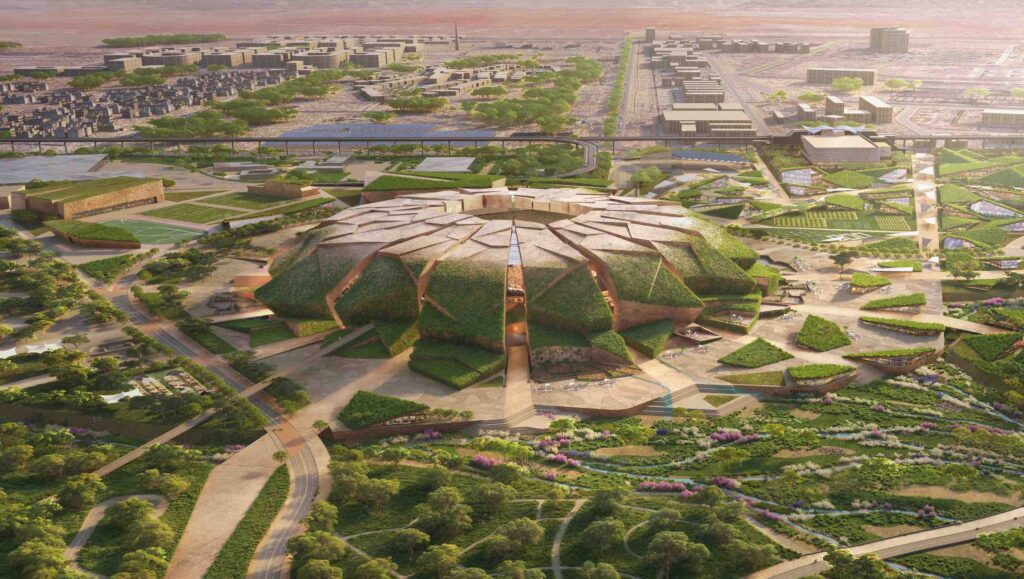 King Salman International Stadium – Daytime Aerial © Populous