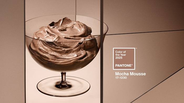 Pantone colore dell'anno 2025 Mocha Mousse