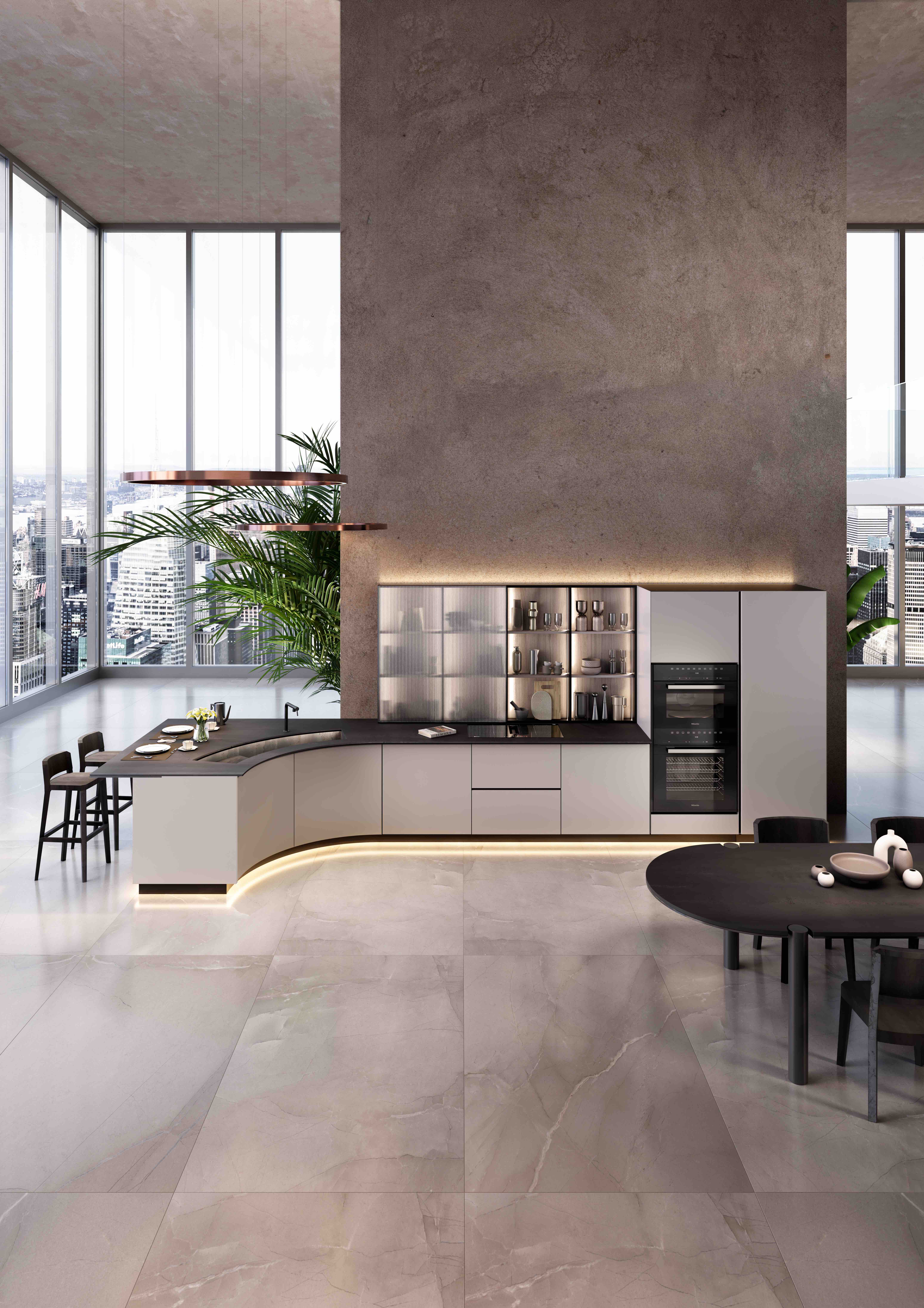 Curvare il tempo: Virgola di ARAN Cucine ridefinisce il ritmo del design